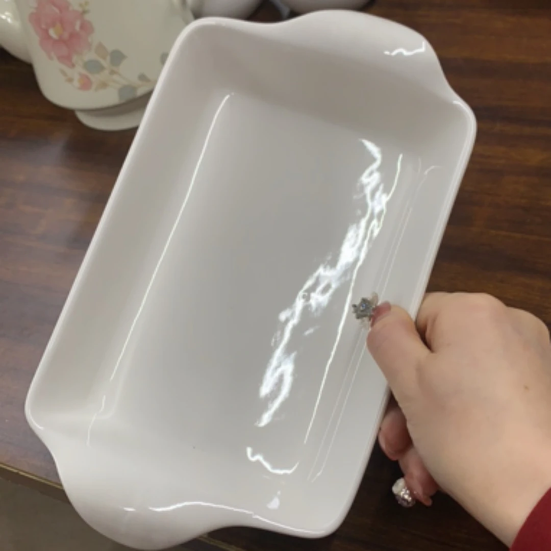 磁州窑国营厂出口老货烤盘长20宽14高4.5