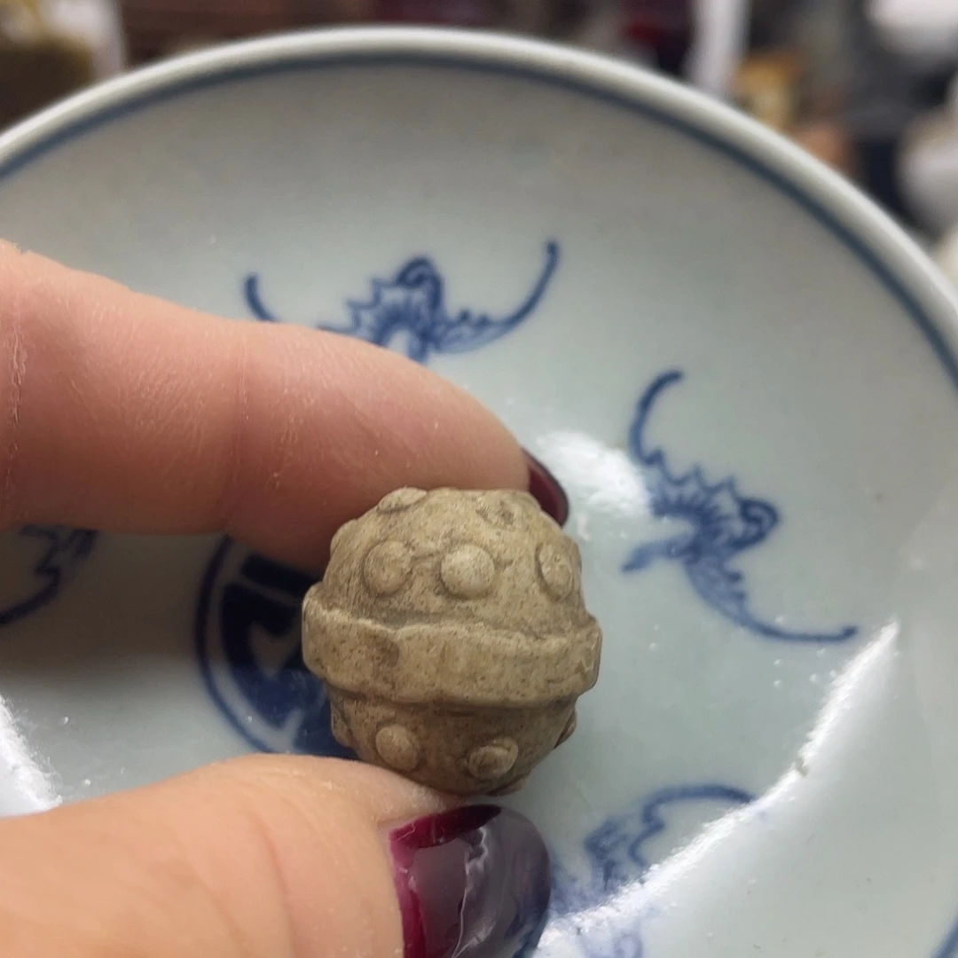 瓷片五福献寿小盘子