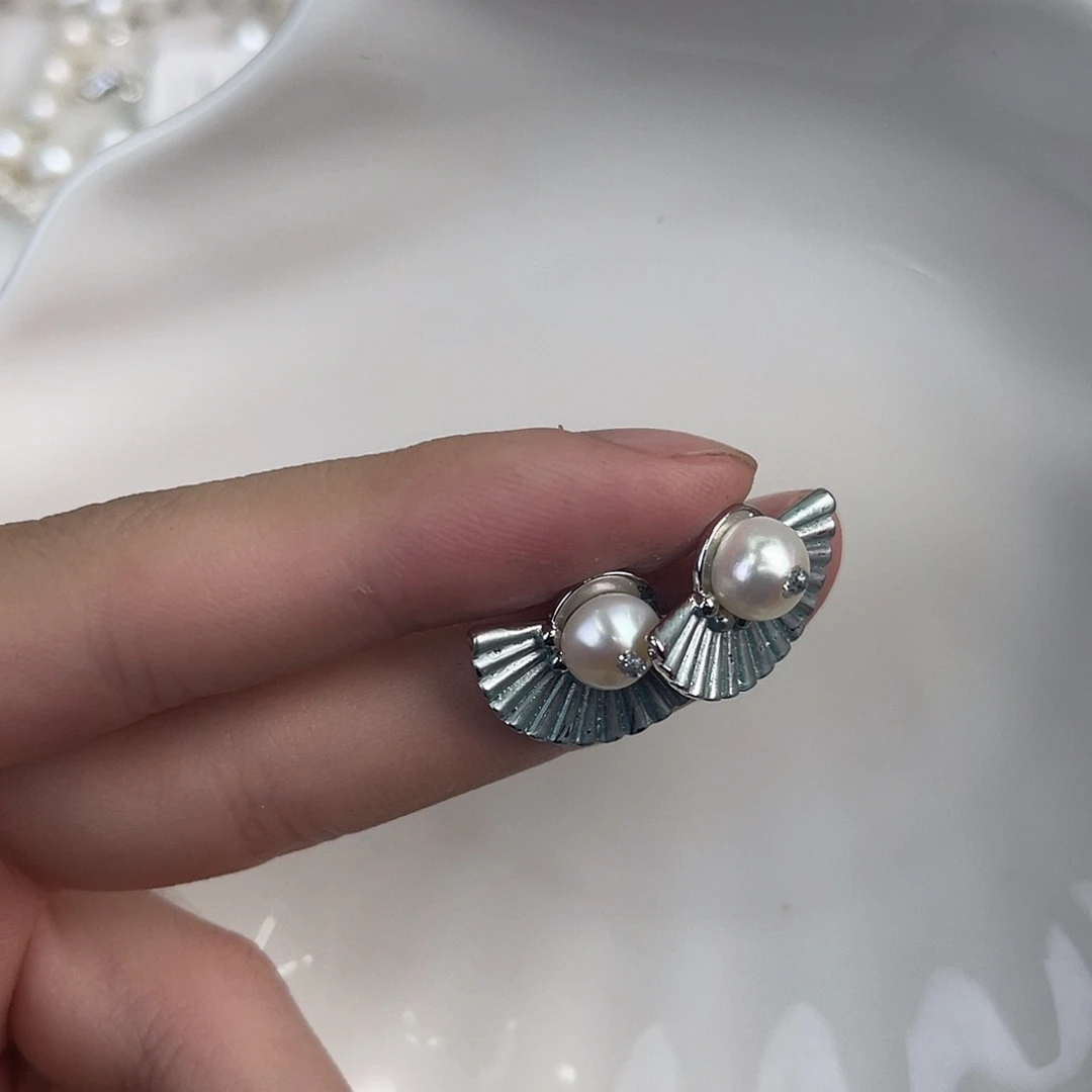 淡水珍珠银S925镶嵌项链