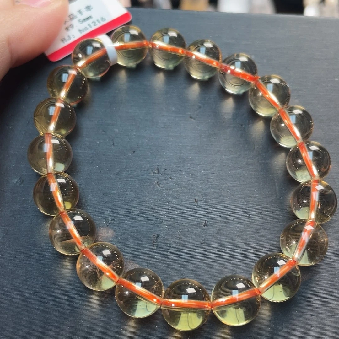 水晶未镶嵌手串黄水晶手串hs1216 45号