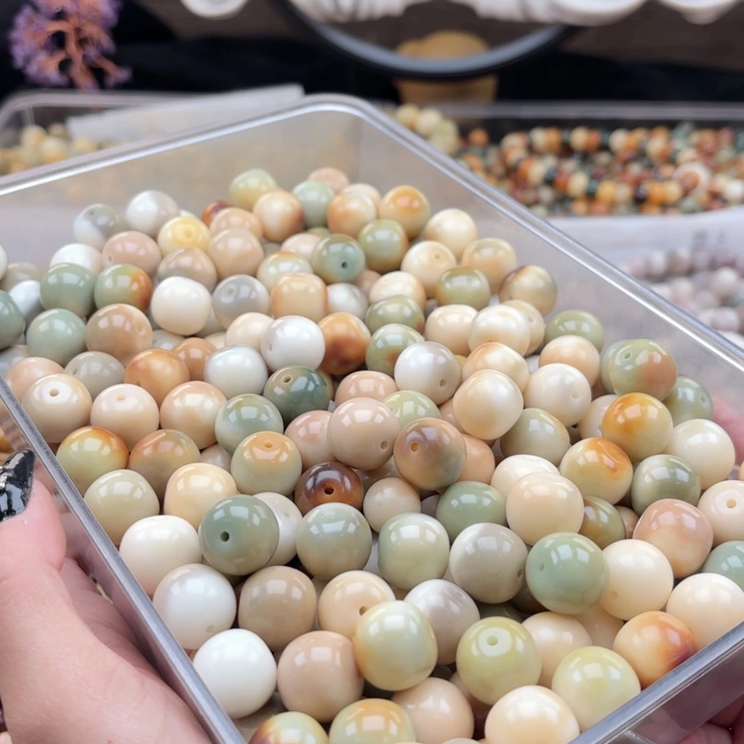 白玉菩提吊坠k16.5mm17颗。干磨巨无霸高货