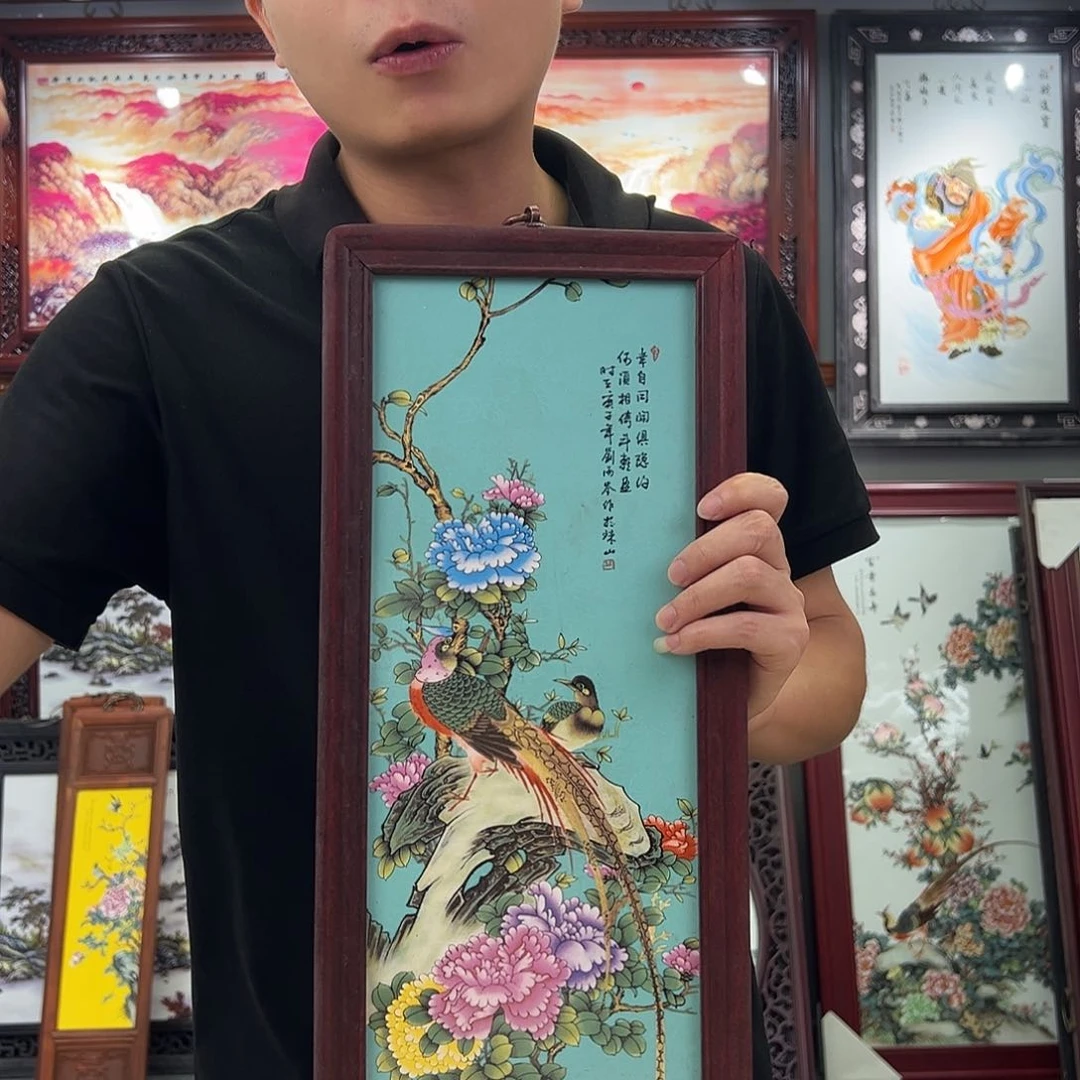 瓷片景德镇瓷板画花鸟