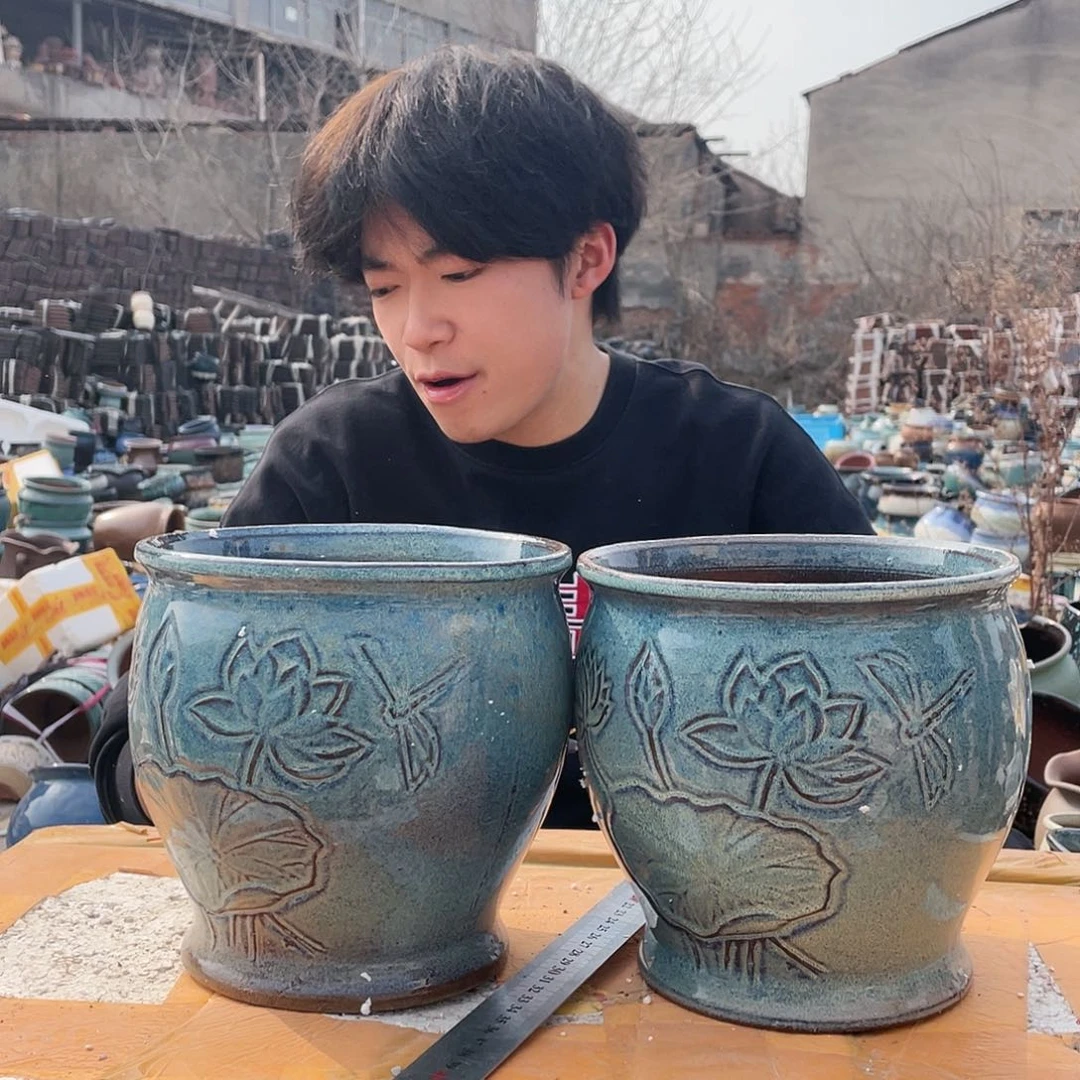 无铅玻璃宜兴紫砂花盆