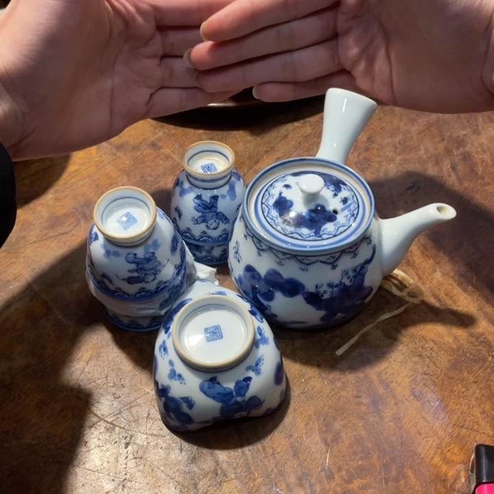 陶瓷小六古美术工艺品