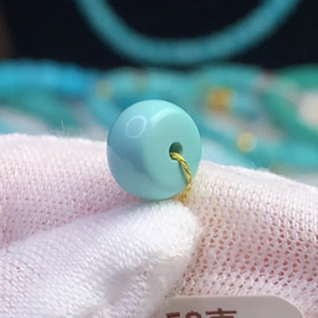 原矿绿松石精品隔珠8毫米5毫米