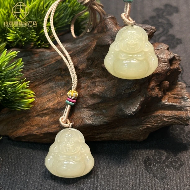 YDY69和田玉冰底佛公吊坠30*30*10mm多样性发其一