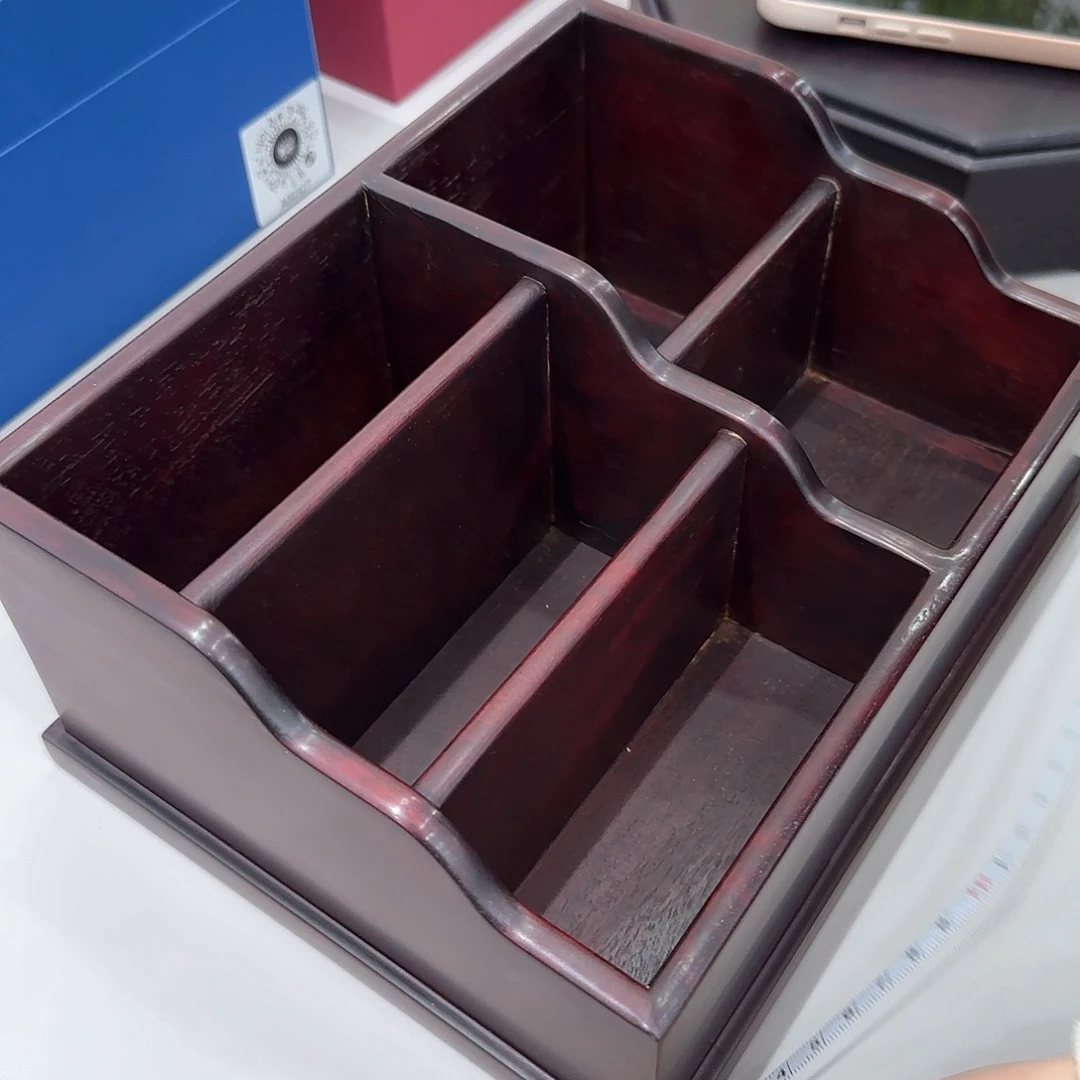 紫檀木类端景台五福收纳盒