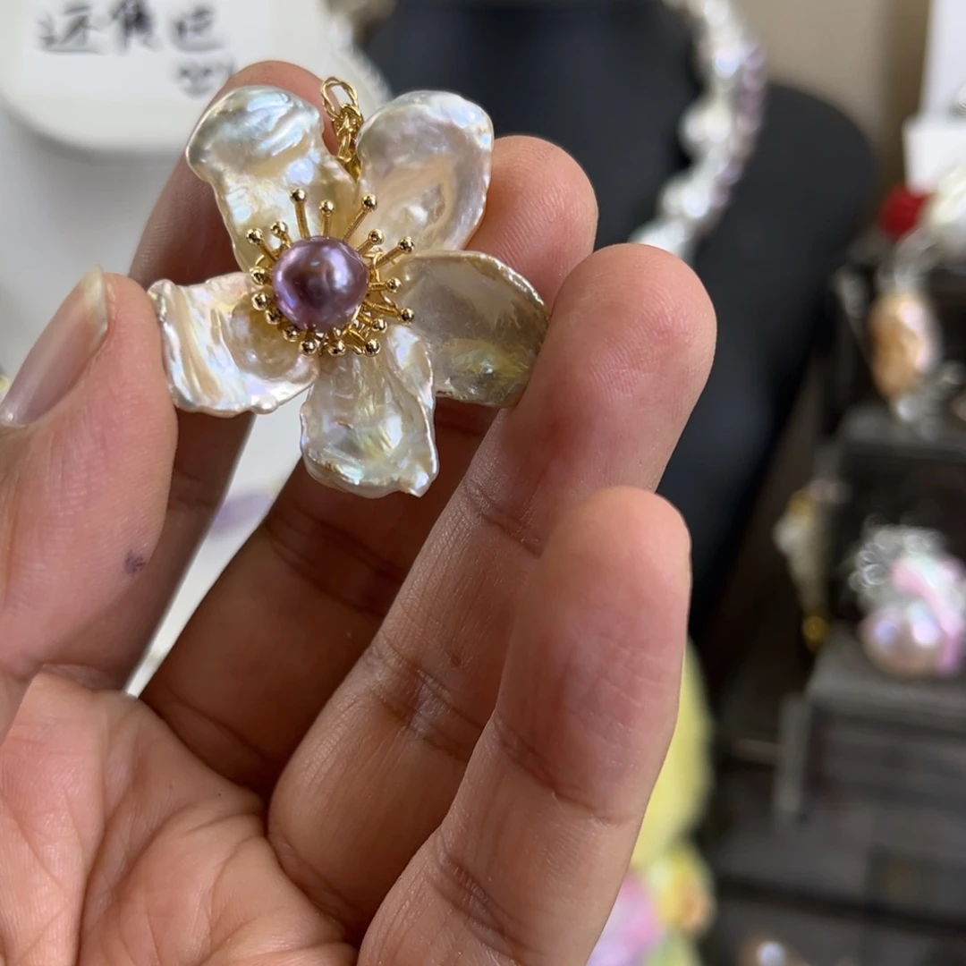 淡水珍珠未镶嵌吊坠(不含链)【纯恬】
