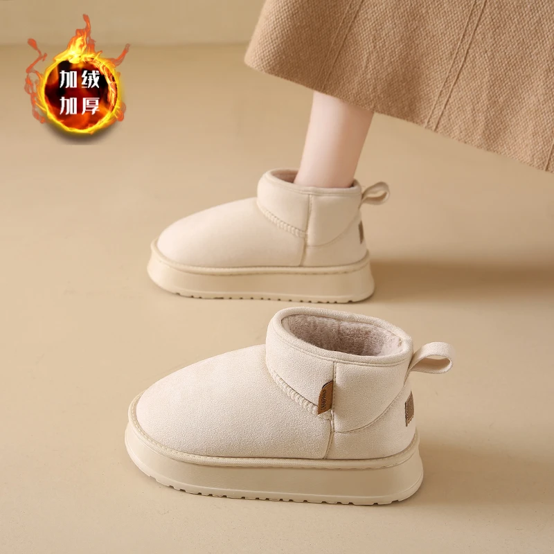 秋冬加绒休闲女鞋学生棉鞋雪地鞋30050