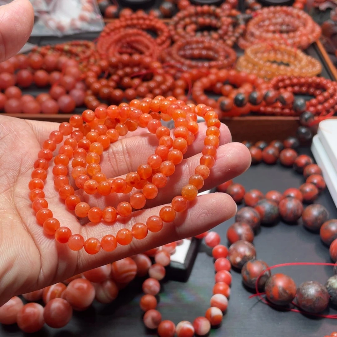 南红玛瑙手链未镶嵌