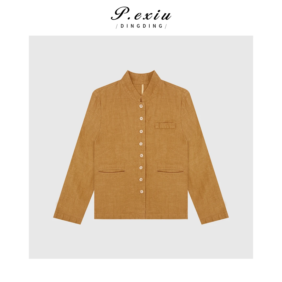 重工手工织带立领短外套Q1454