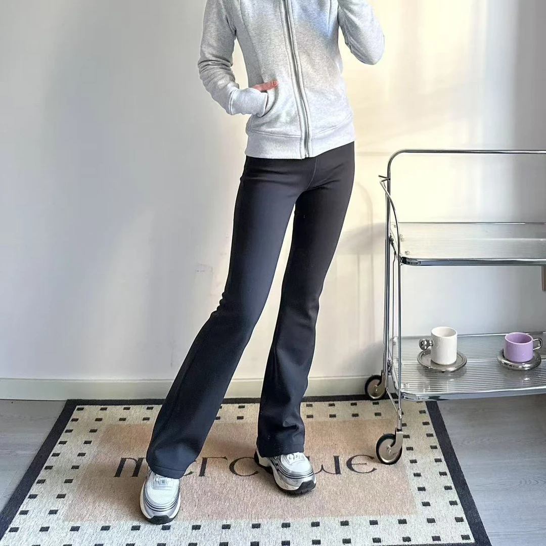 时尚显瘦 加绒高腰喇叭裤（25010910）