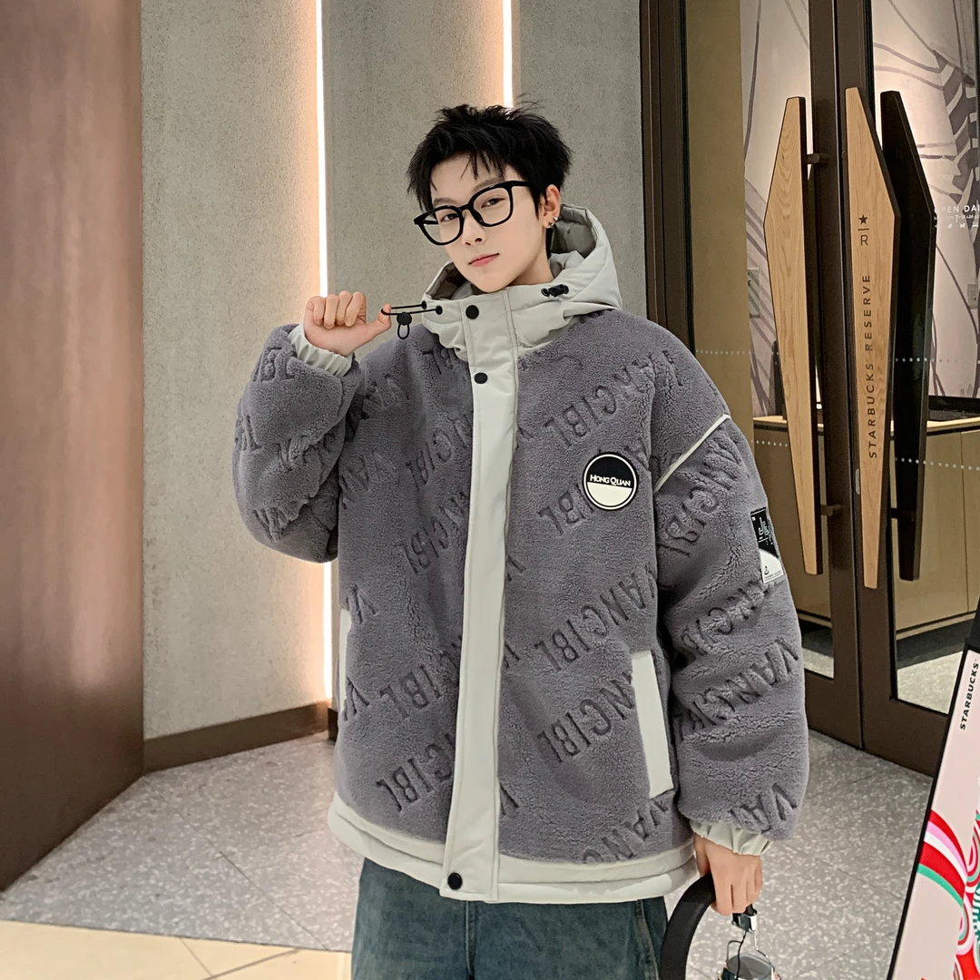 【6639-黑】青少年毛毛衣外套