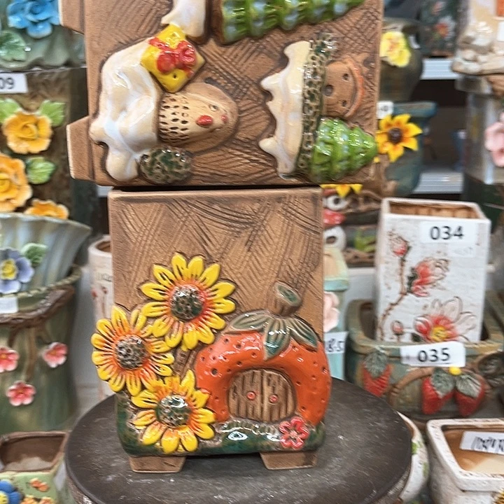 紫砂花盆粗陶材质多肉花盆