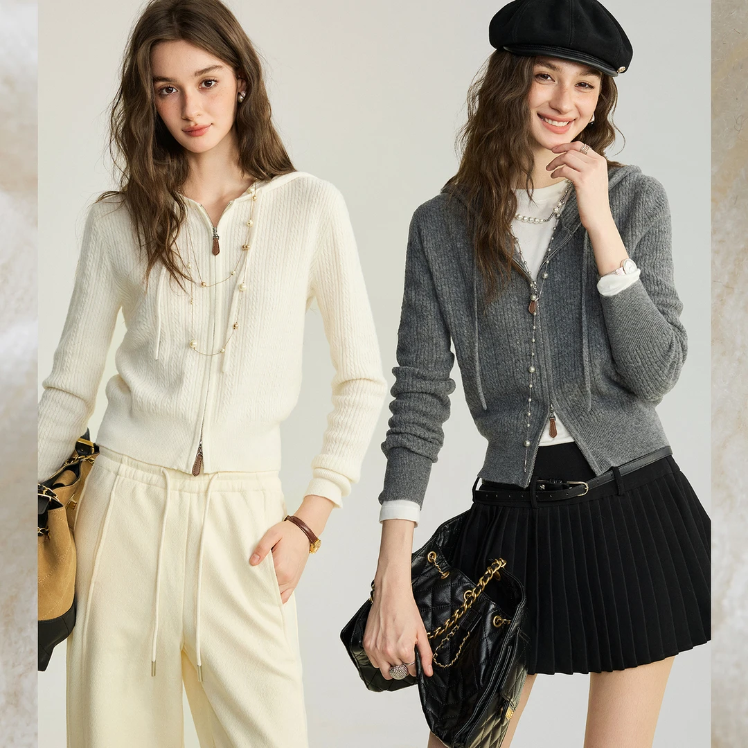 NAGUAGU/南瓜谷【劳拉帽衫】女装针织衫FY3ZS0094-A