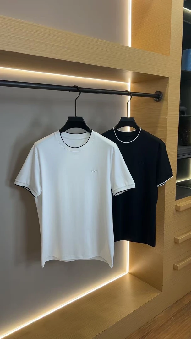 【布加雷迪】春夏新品刺绣男士半袖T恤衫 圆领百搭男士打底衫QT029