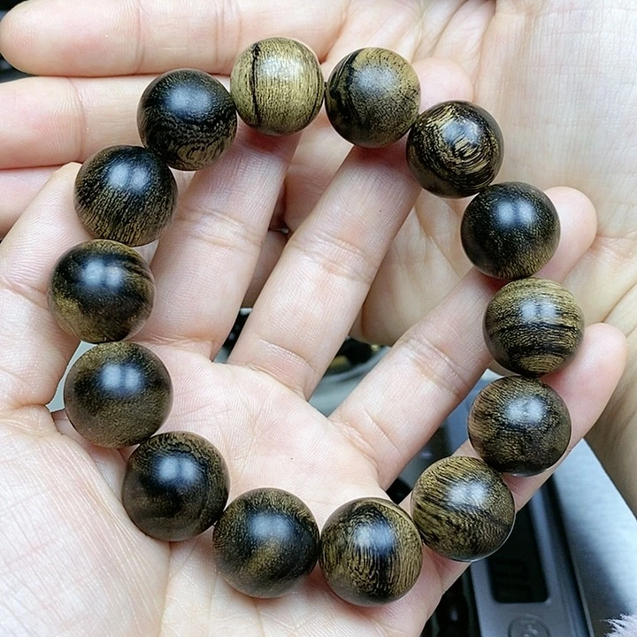 沉香手串田*越南芽庄白棋楠