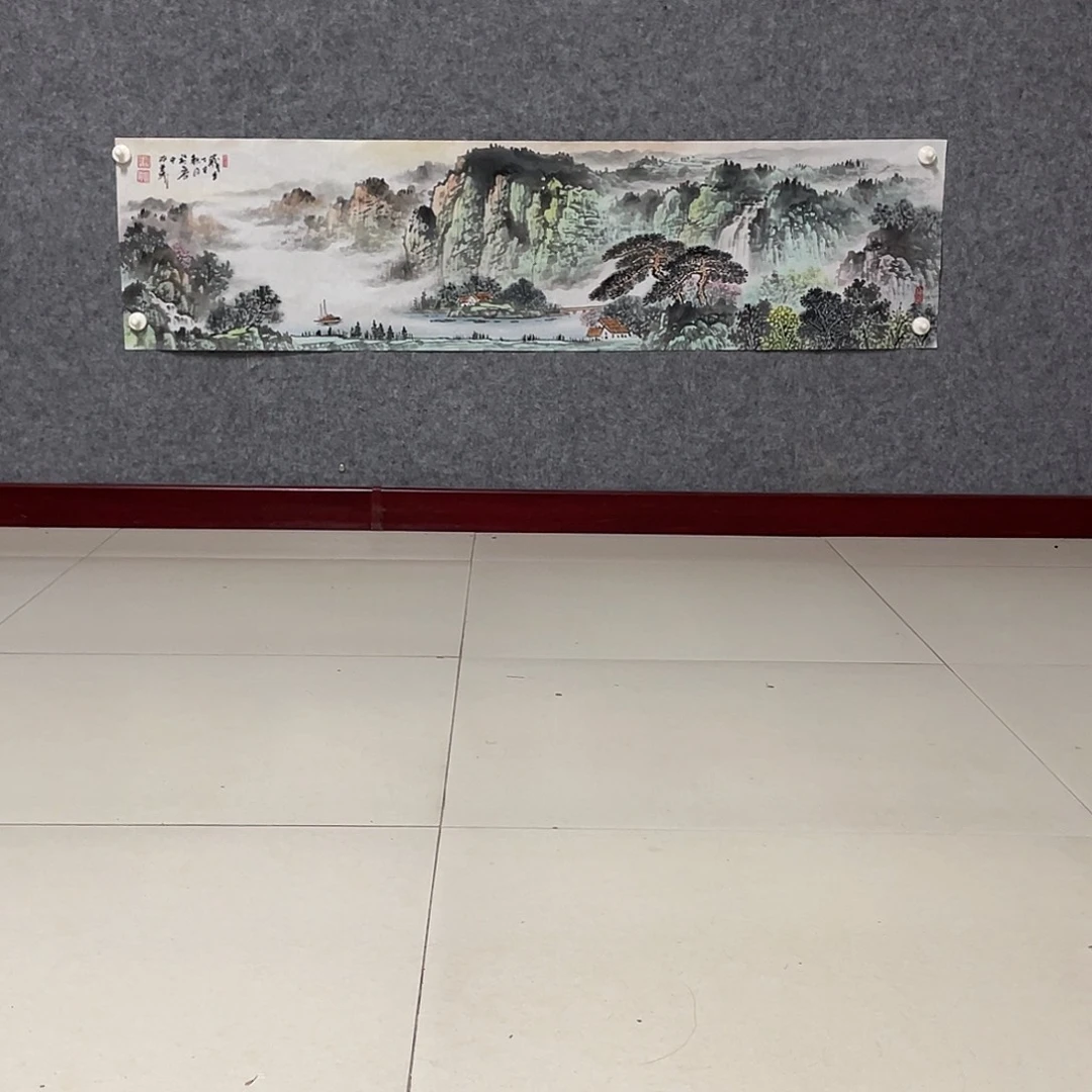 国画四尺对开画芯 捡漏