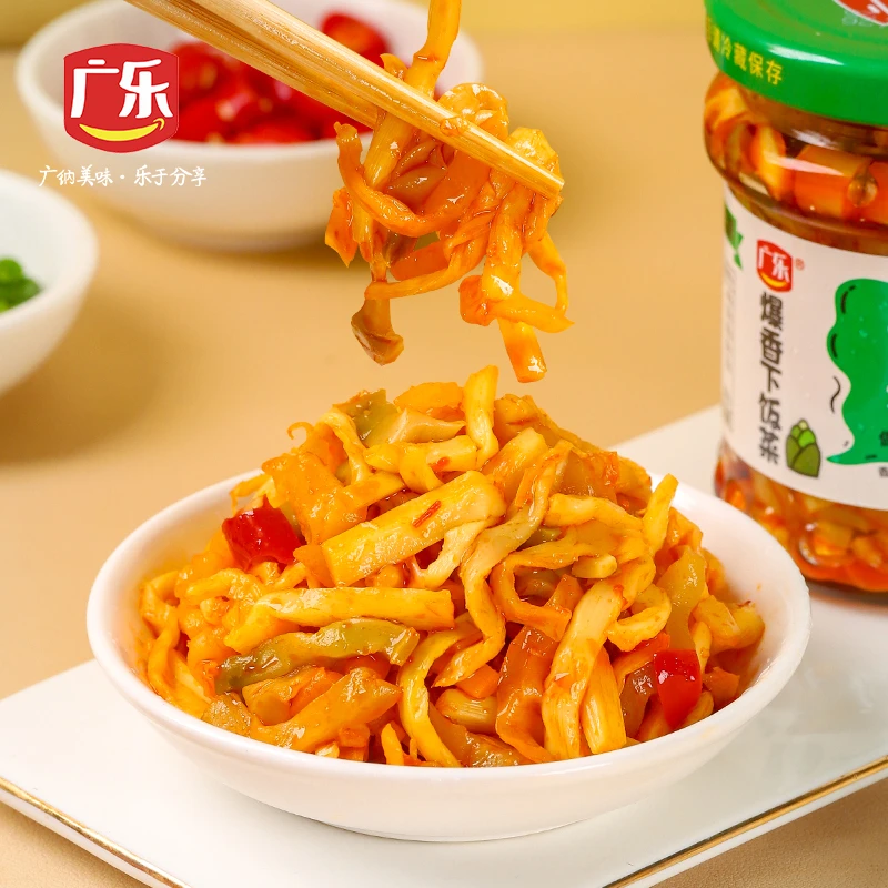 广乐脆爽竹笋150g红油春笋麻辣爽口开味菜早餐咸菜即食榨菜脆爽