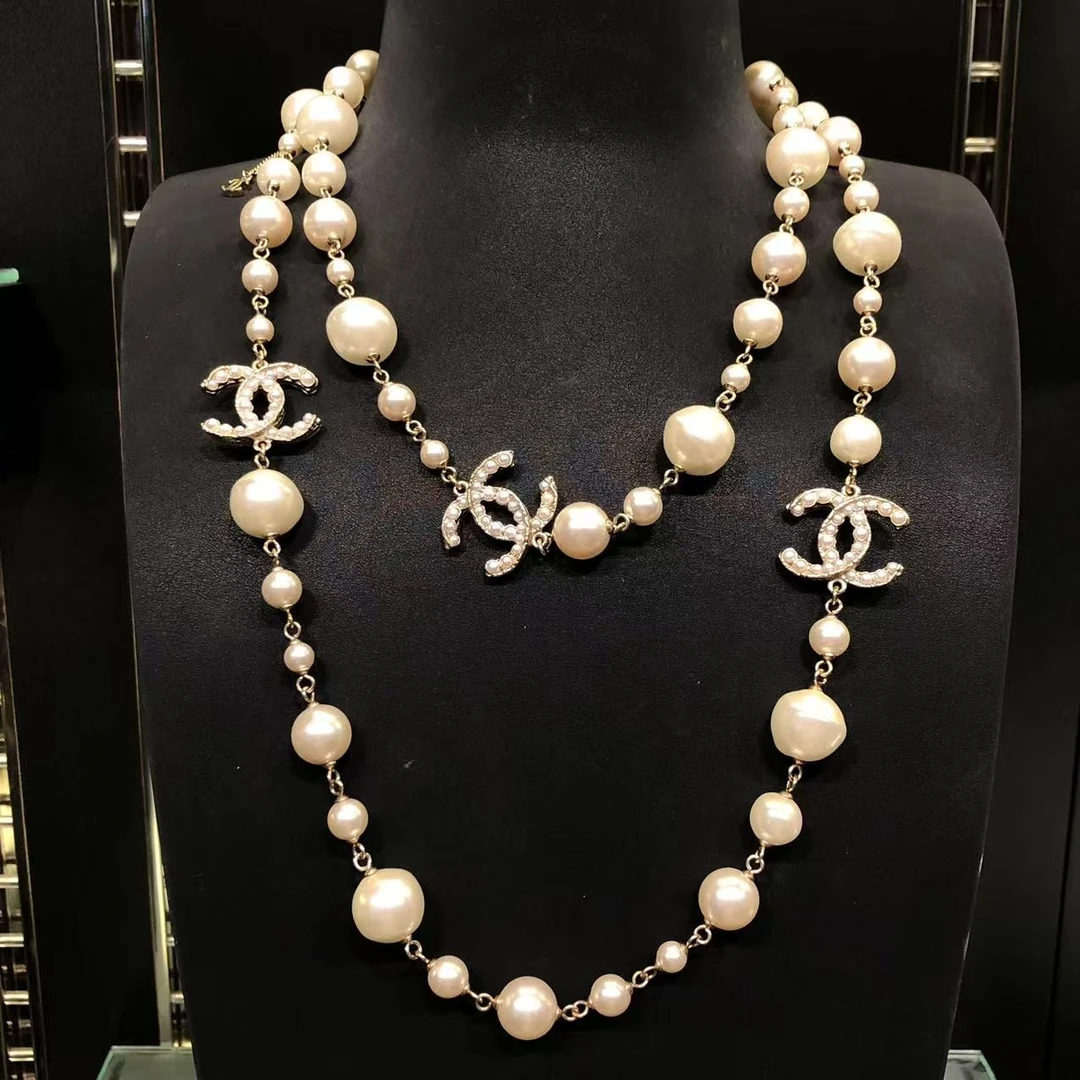 95新 Chanel/香奈儿 中古珍珠项链/MJ54012