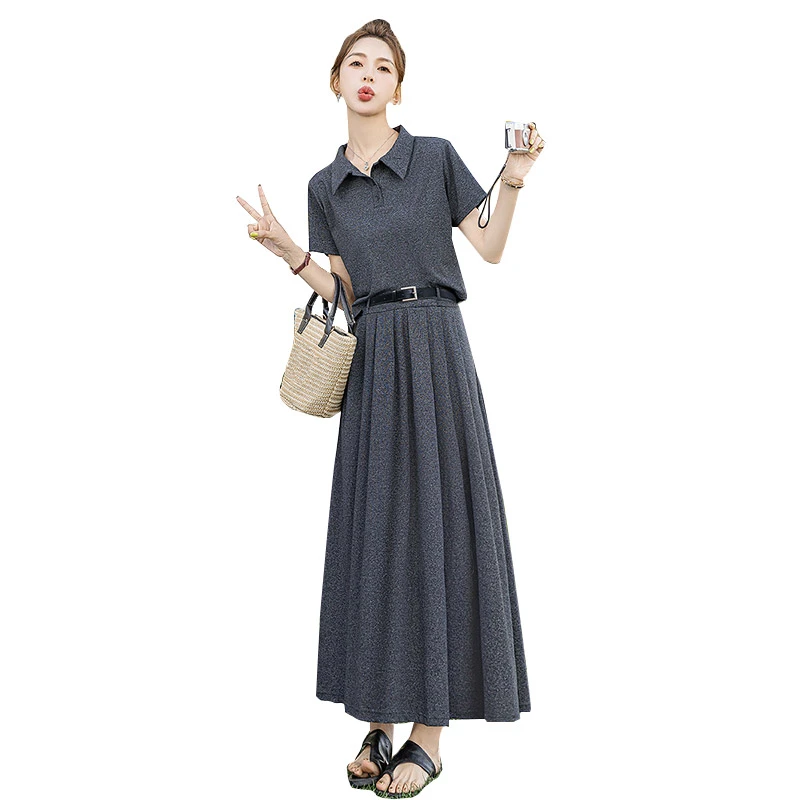 丝柏舍2025夏季新款女装上衣搭半身裙两件套时尚套装S52B1352N