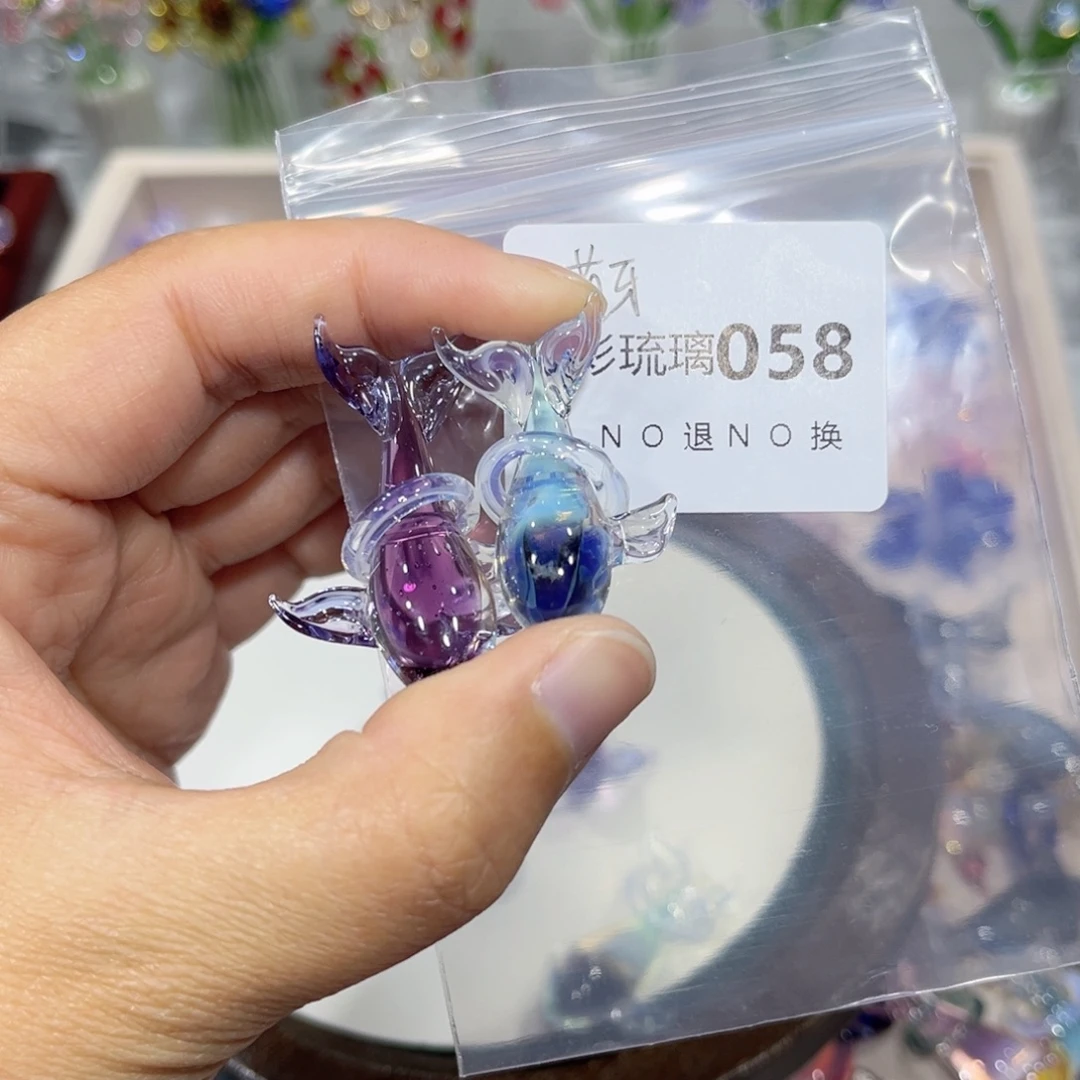 萌****琉璃吊坠（不含链）58鲸鱼两条