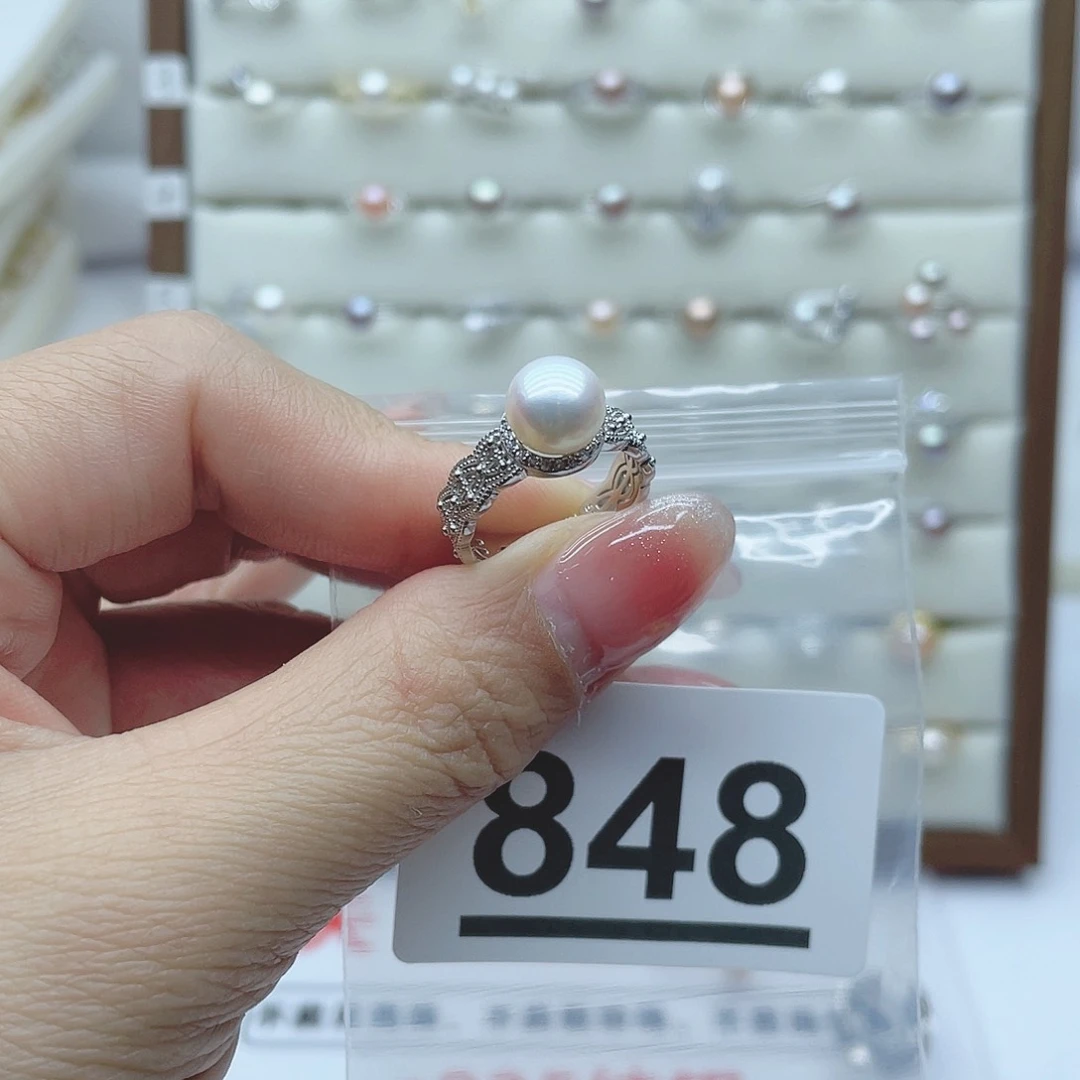 淡水珍珠珠宝奇石银S925镶嵌红****。848