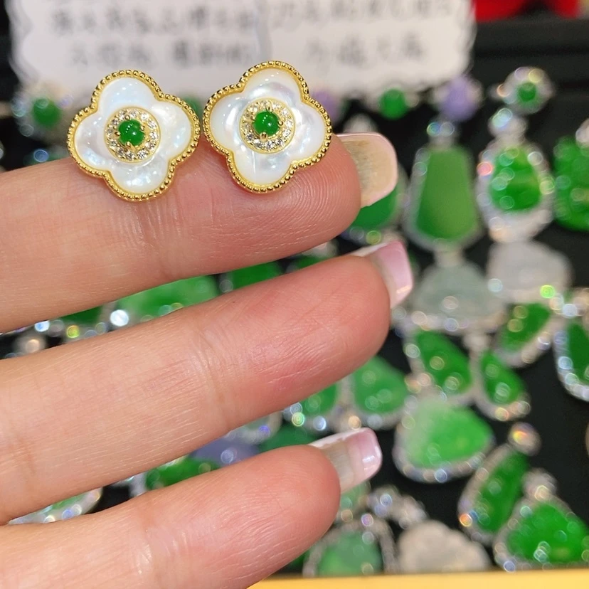 【闪购商品】未镶嵌翡翠耳饰天然翡翠