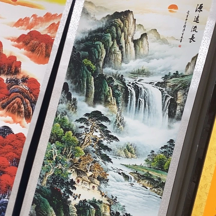 手工装裱国画作品