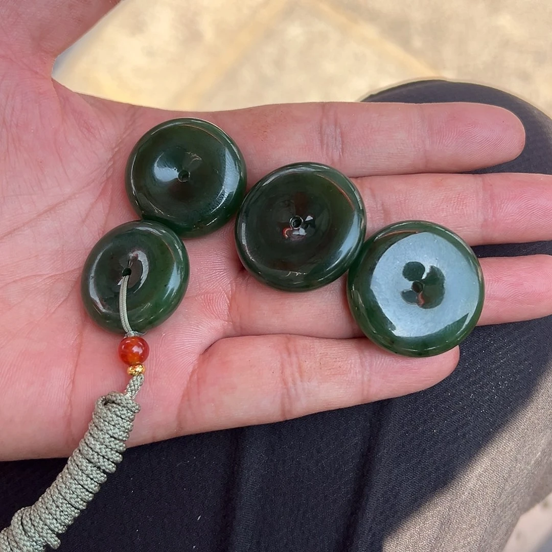 和田玉未镶嵌颈饰和田玉平安扣壮