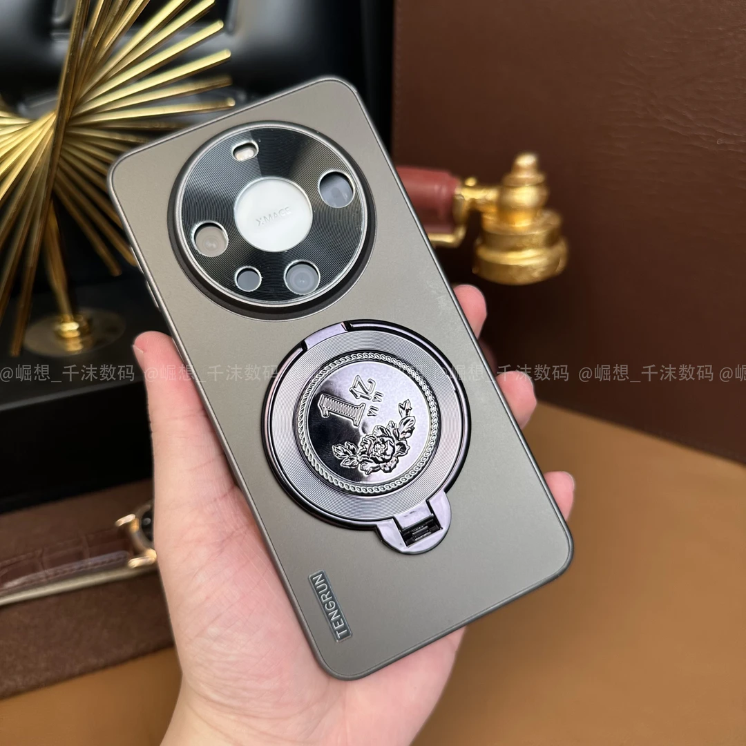 【一亿旋转支架】适用华为Mate60手机壳防摔散热高级感流光磨砂