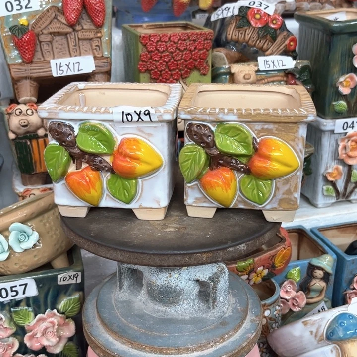 紫砂花盆粗陶材质多肉花盆