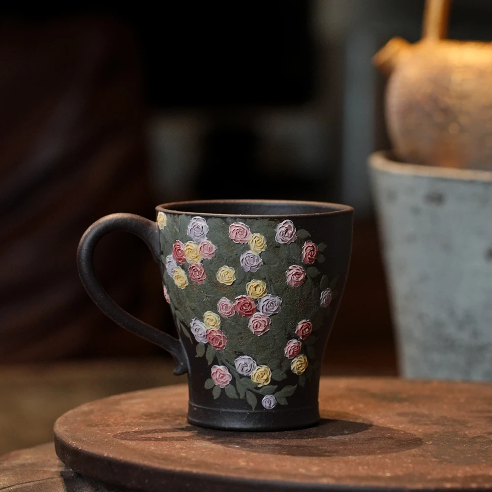 【松泉茶器】×余飞洋丨《云隐玫瑰杯》fy1012