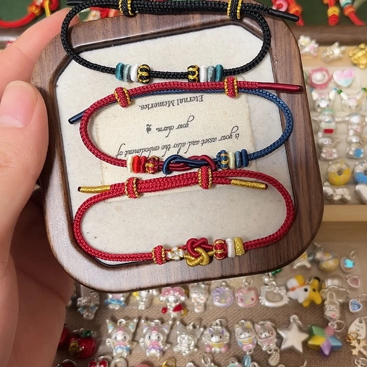 足银布艺精工细手绳x3