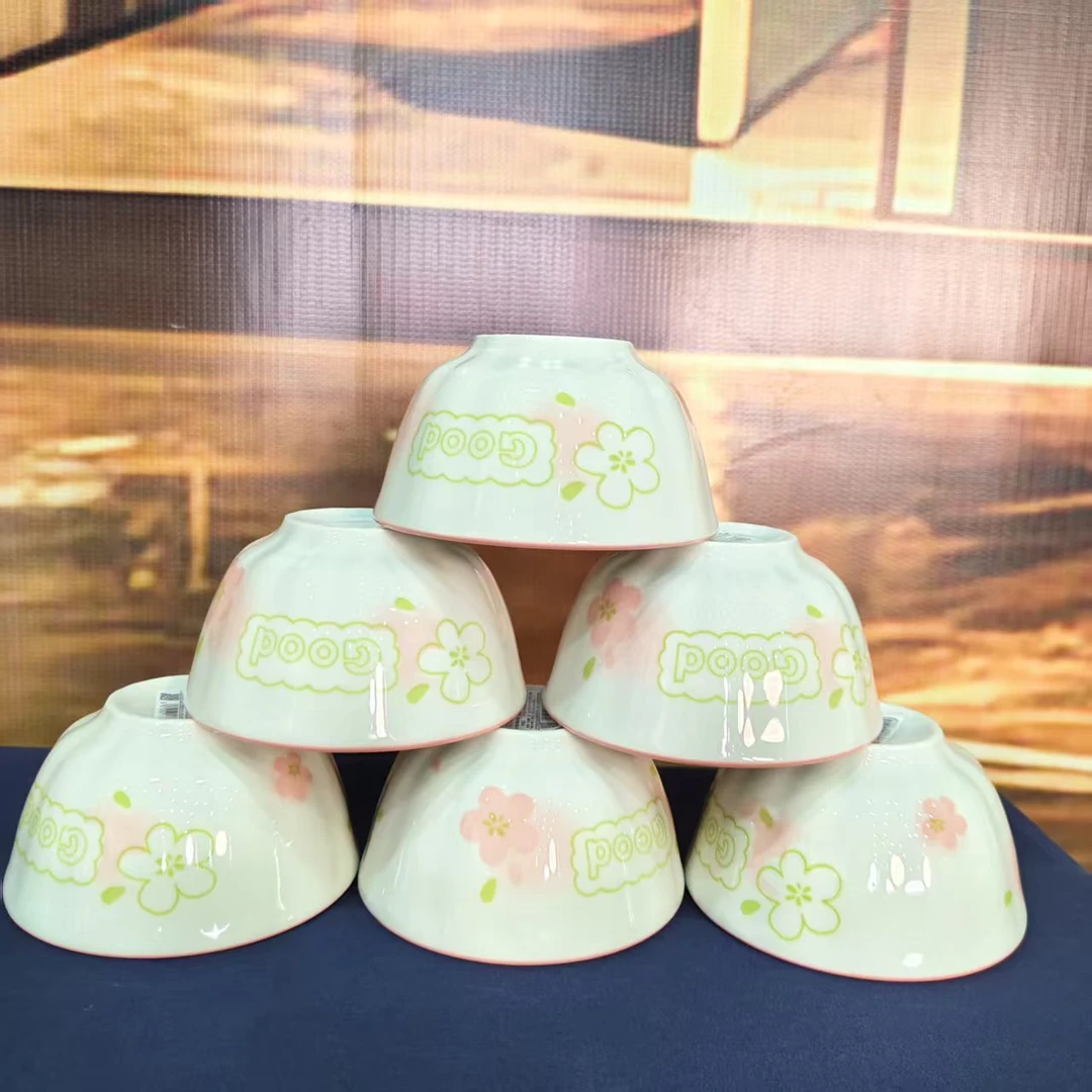 景德镇中式家用陶瓷饭碗6只装