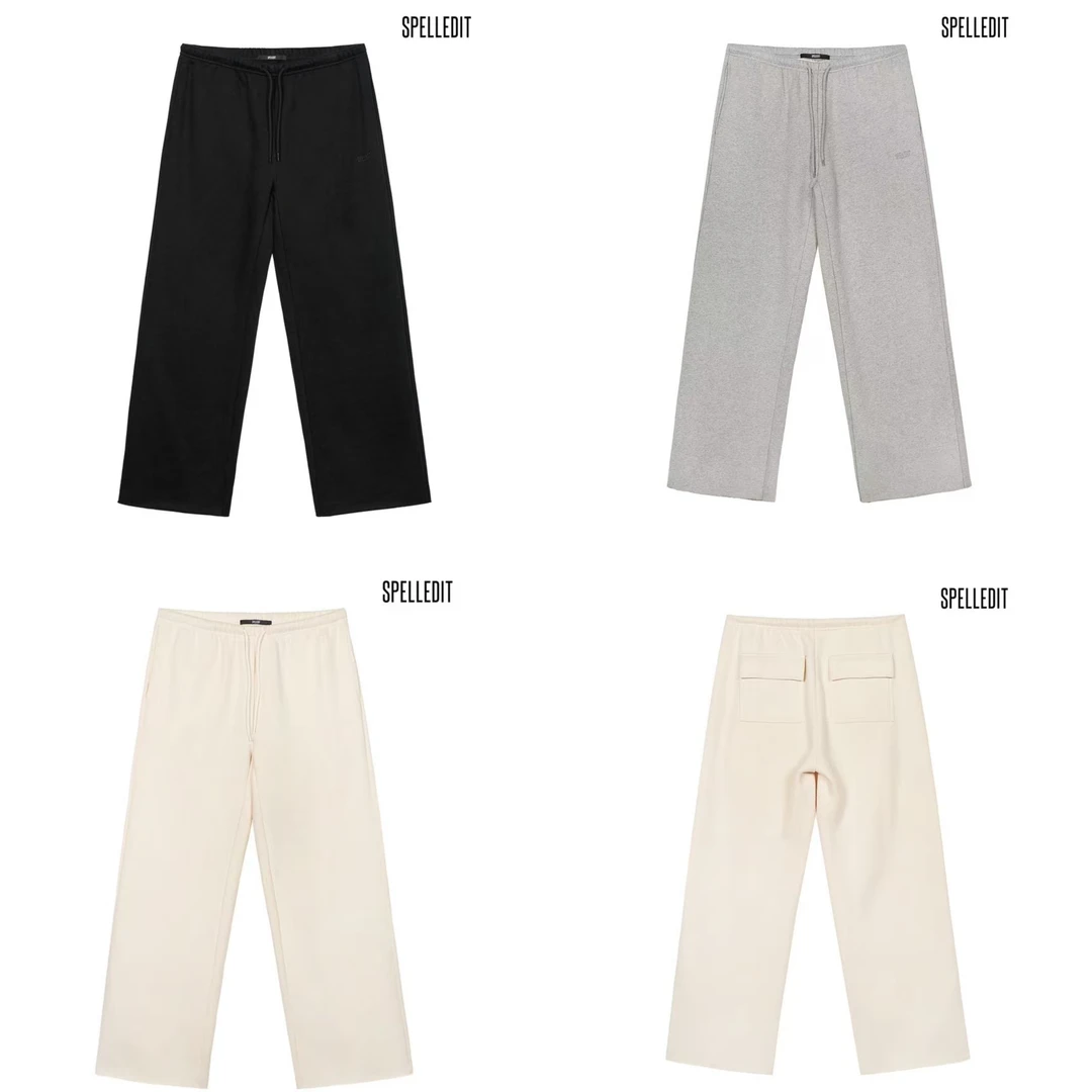 spelledit冬新品 正品no退换 休闲卫裤简约宽松加绒直筒系带长裤