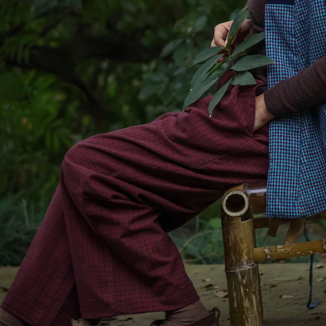 桑在云间 双层直筒裤