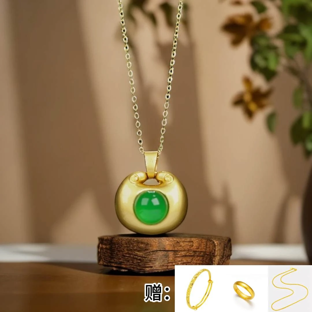 【直播专属】天然绿玛瑙胖福吊坠