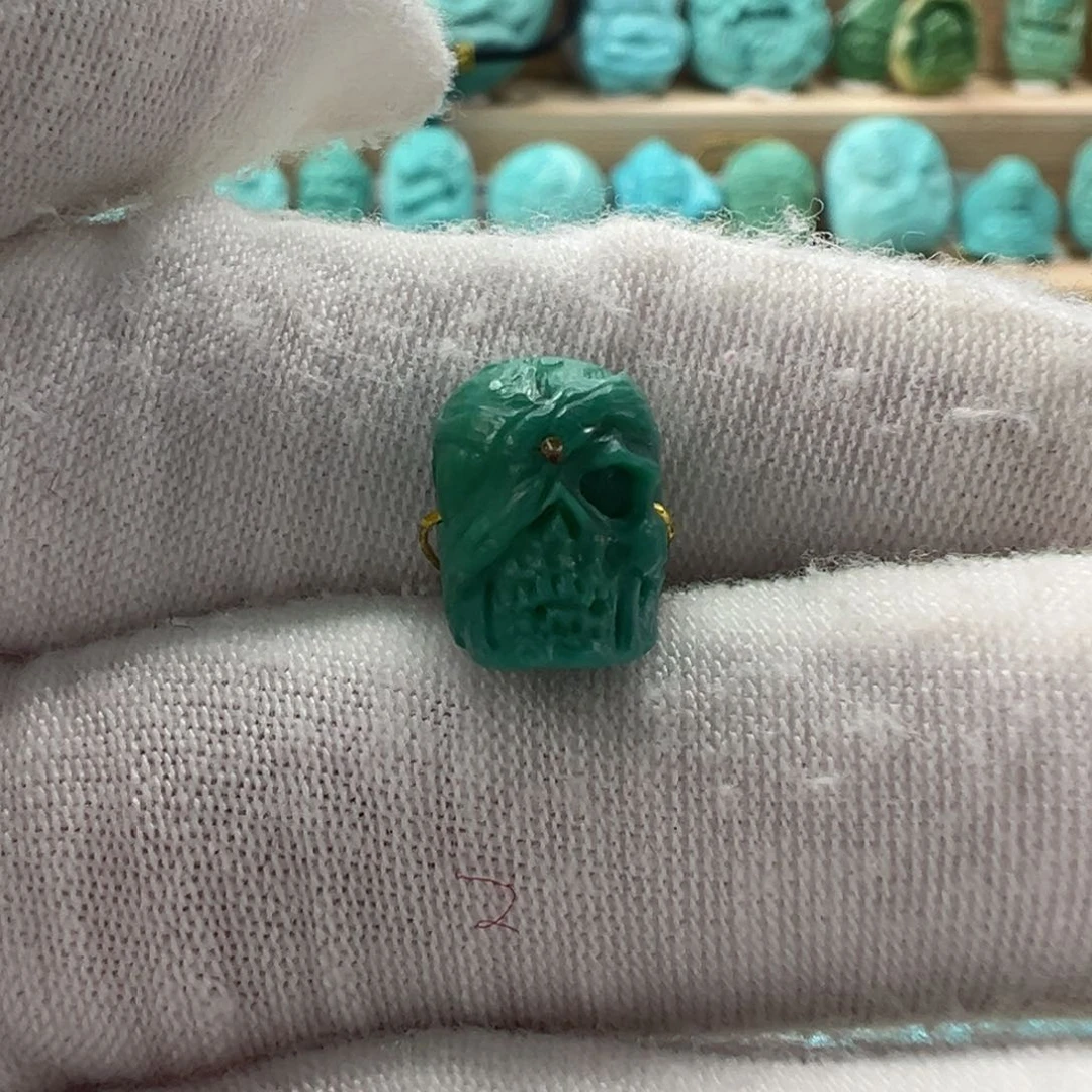 未镶嵌绿松石骷髅10.7mm