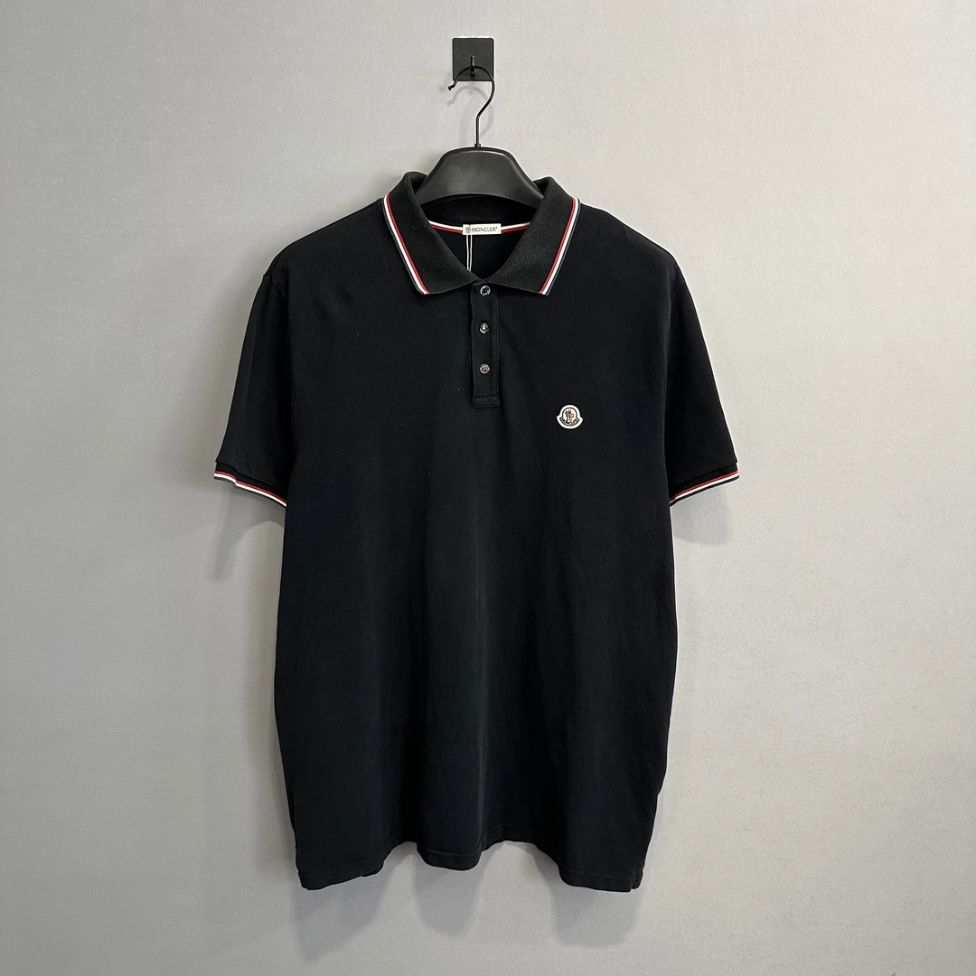 95新 MONCLER 盟可睐黑色徽标Polo衫/XXXL码/价7500