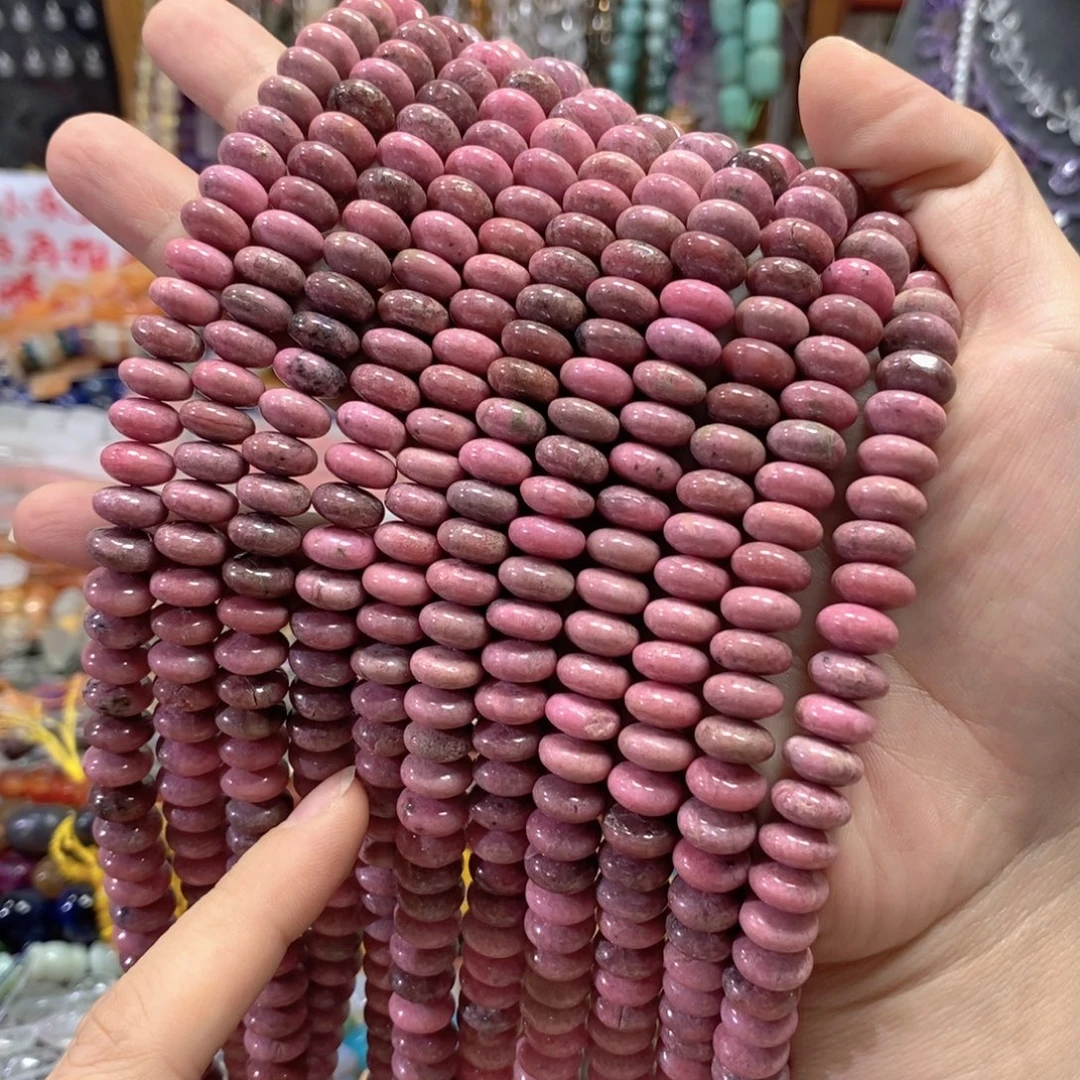 未镶嵌玛瑙/玉髓珠宝半成品红纹算盘一条卡10mm