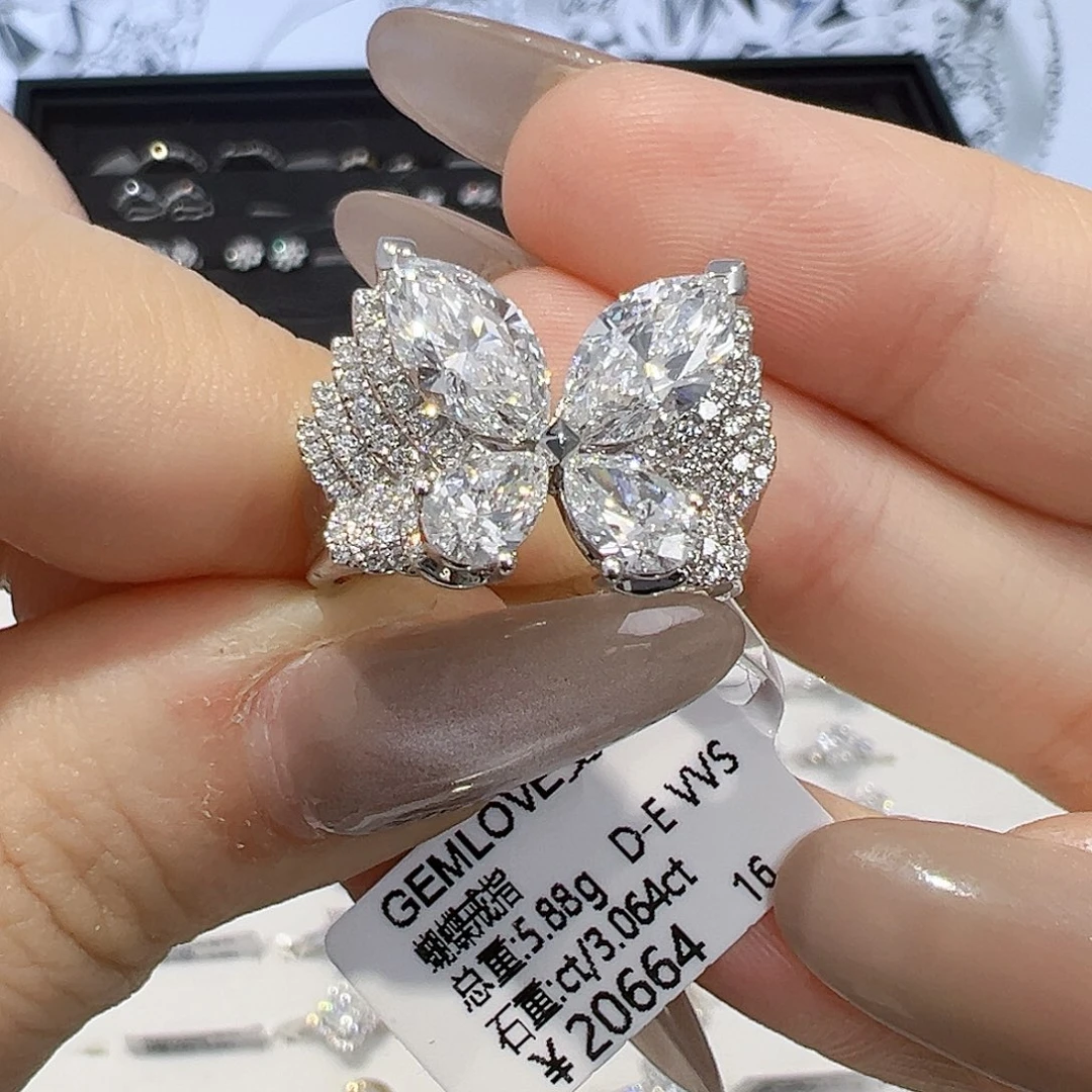 实验室培育钻石18K金镶嵌