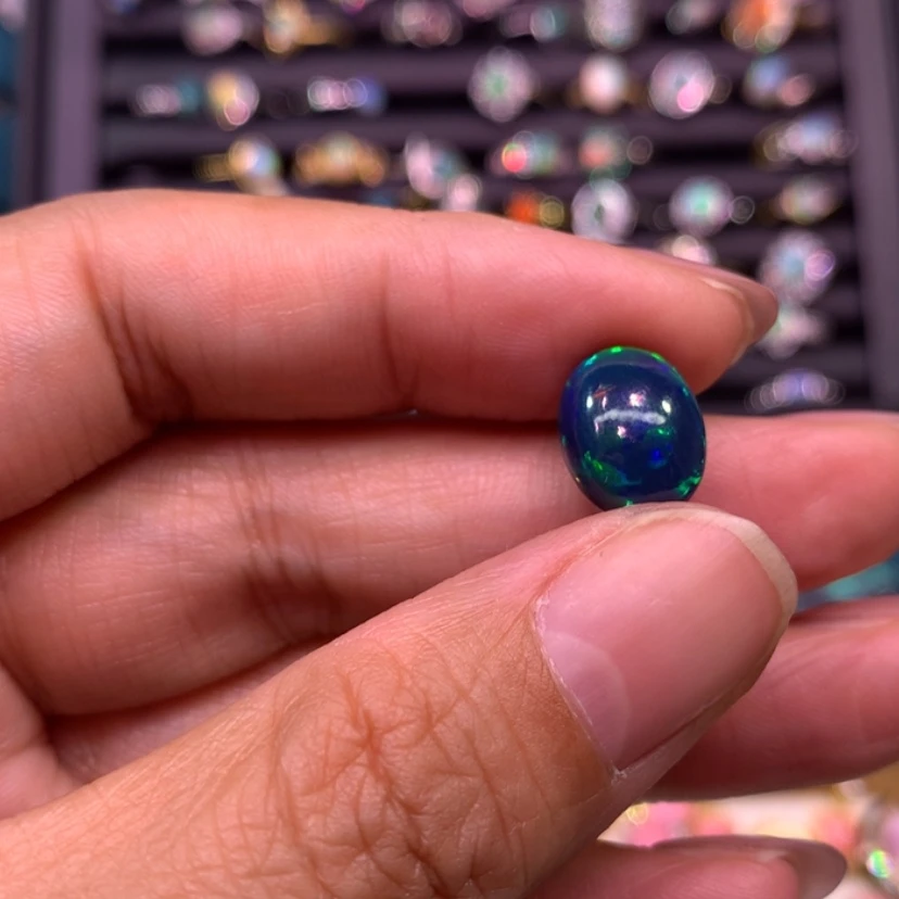 【闪购商品】欧泊戒指款式银S925镶嵌贪****间