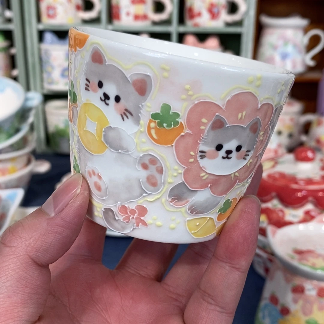 可***瓜瓷片小猫手握杯福利价格