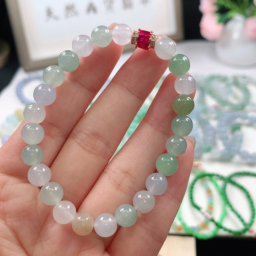 翡翠未镶嵌手链手链7.3mm