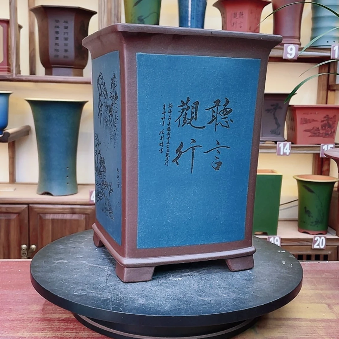 【闪购商品】紫砂花盆兰花155559665555455996