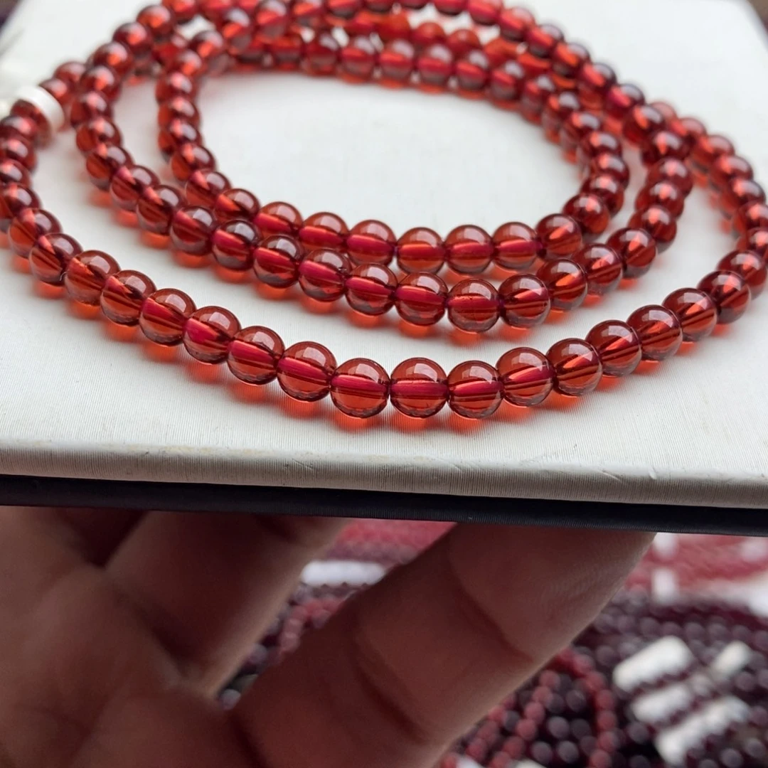 未镶嵌石榴石手链4.8mm收藏级香槟色