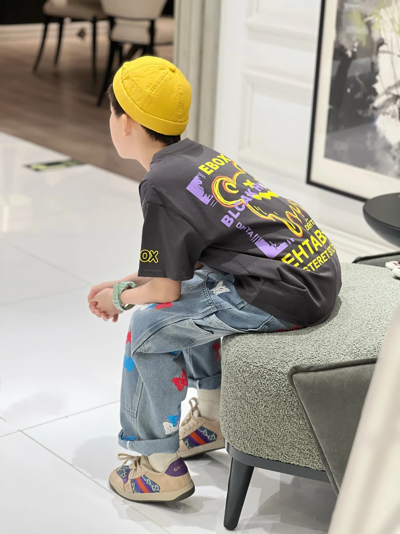 -潮牌童装定制“涂鸦萌宝”儿童夏季限量款短袖B5896