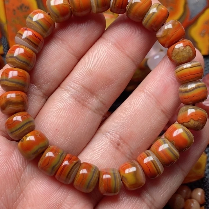 玛瑙/玉髓手串未镶嵌牧*