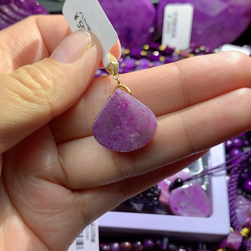 【闪购商品】苏纪石（舒俱来）银S925镀金镶嵌吊坠